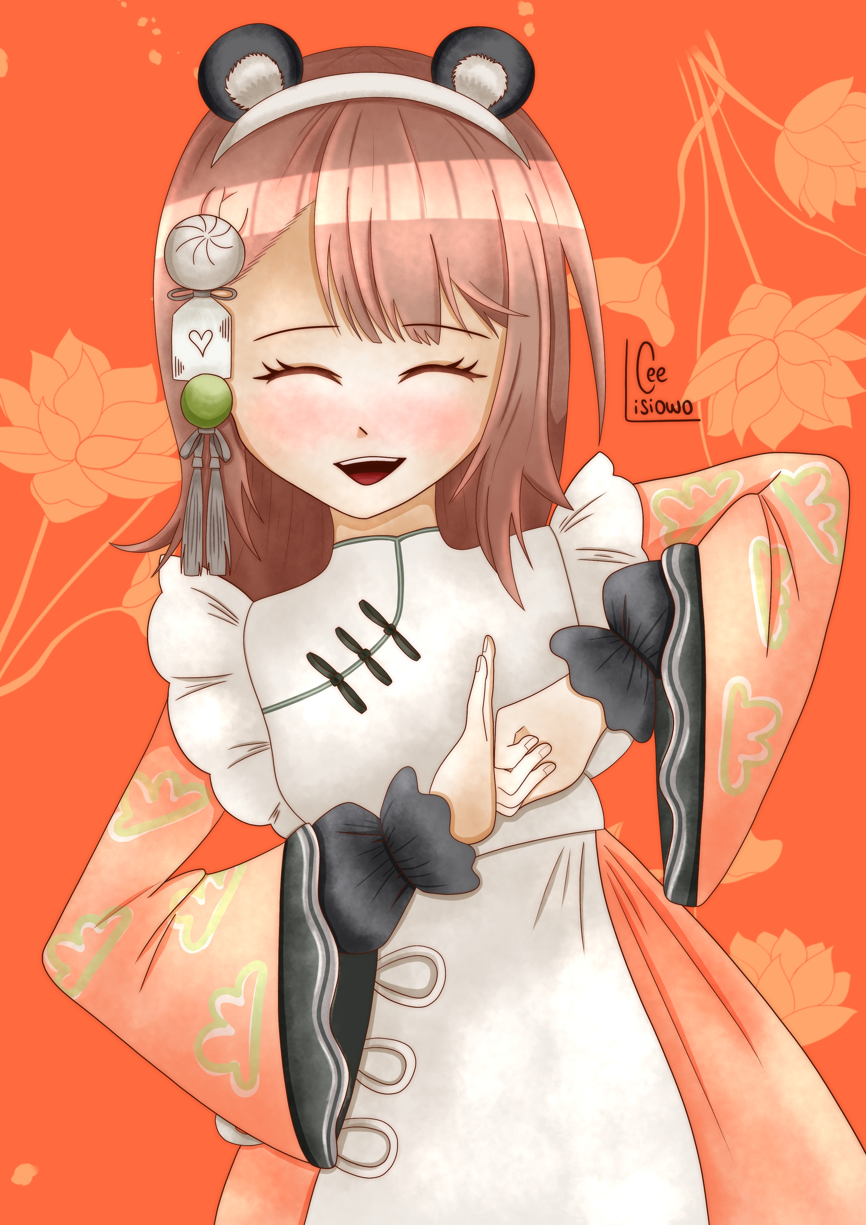 Digital drawing of Minori in chinnese attire.