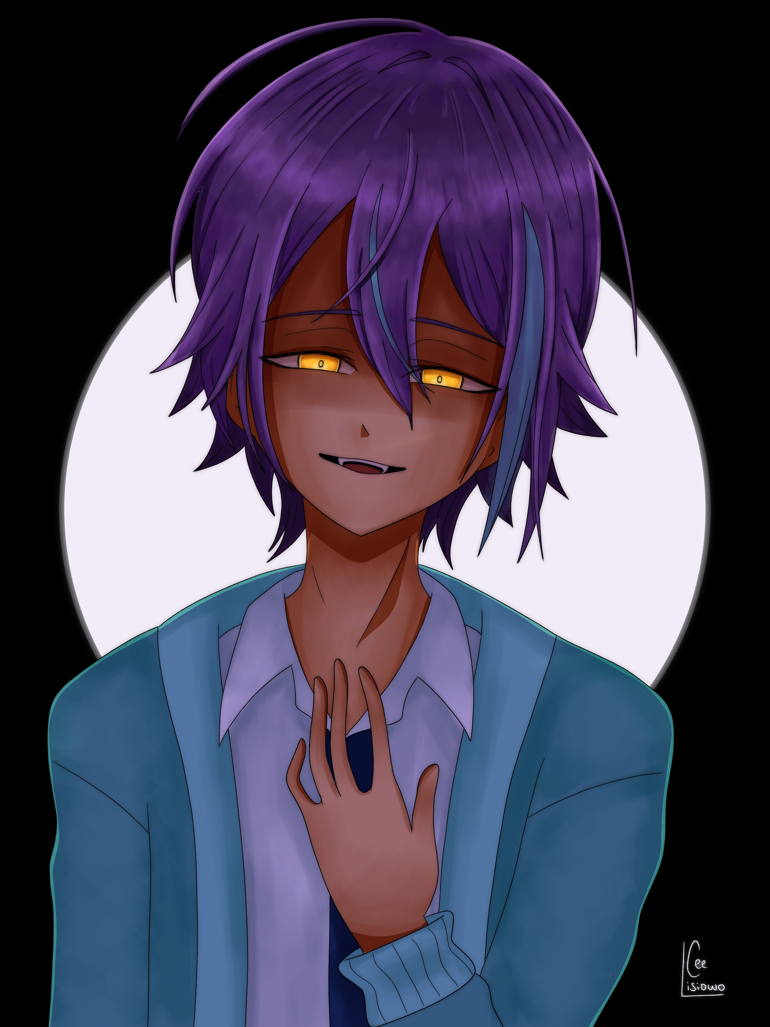 Digital drawing of Rui spooky.