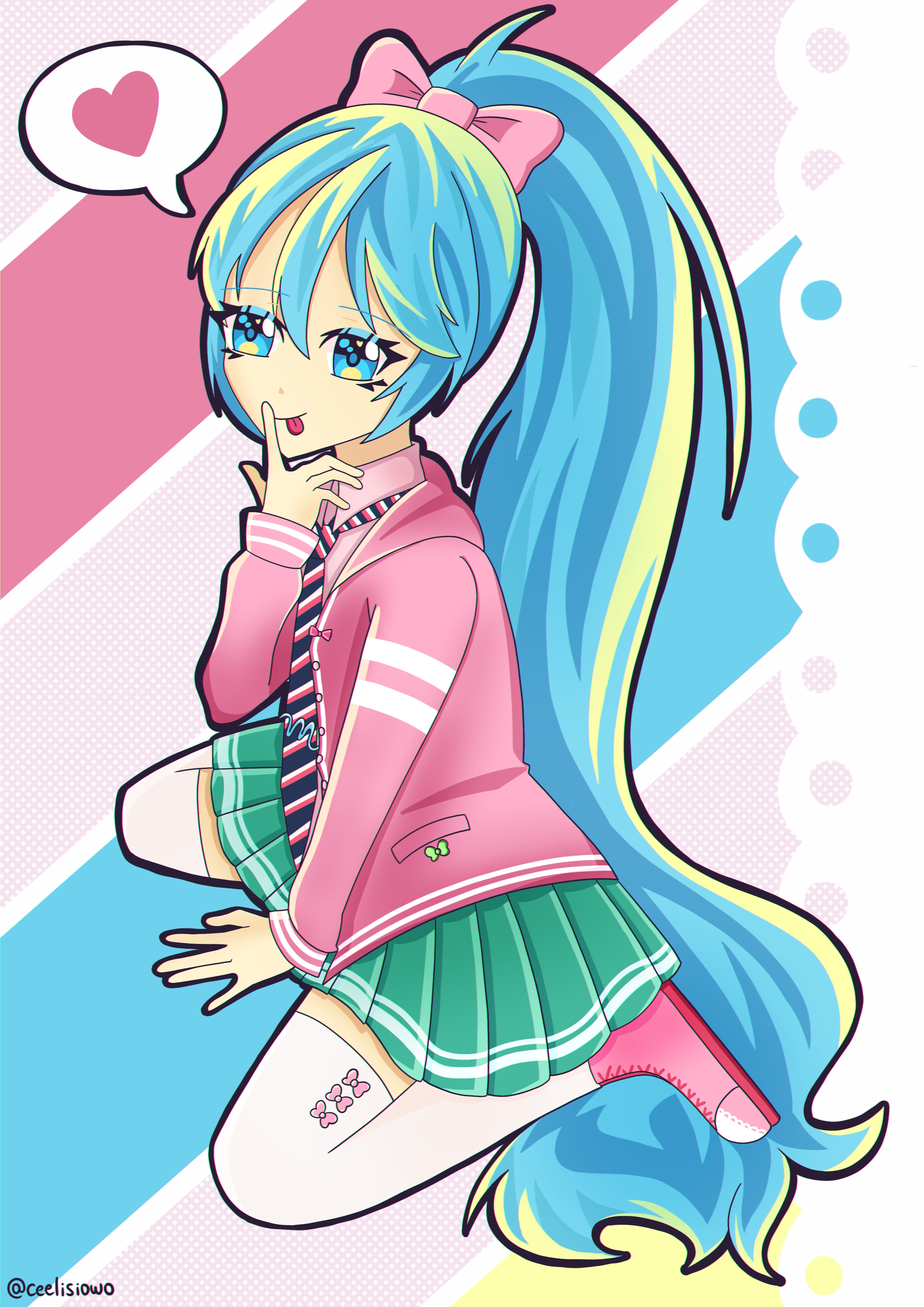 Digital drawing of Miku