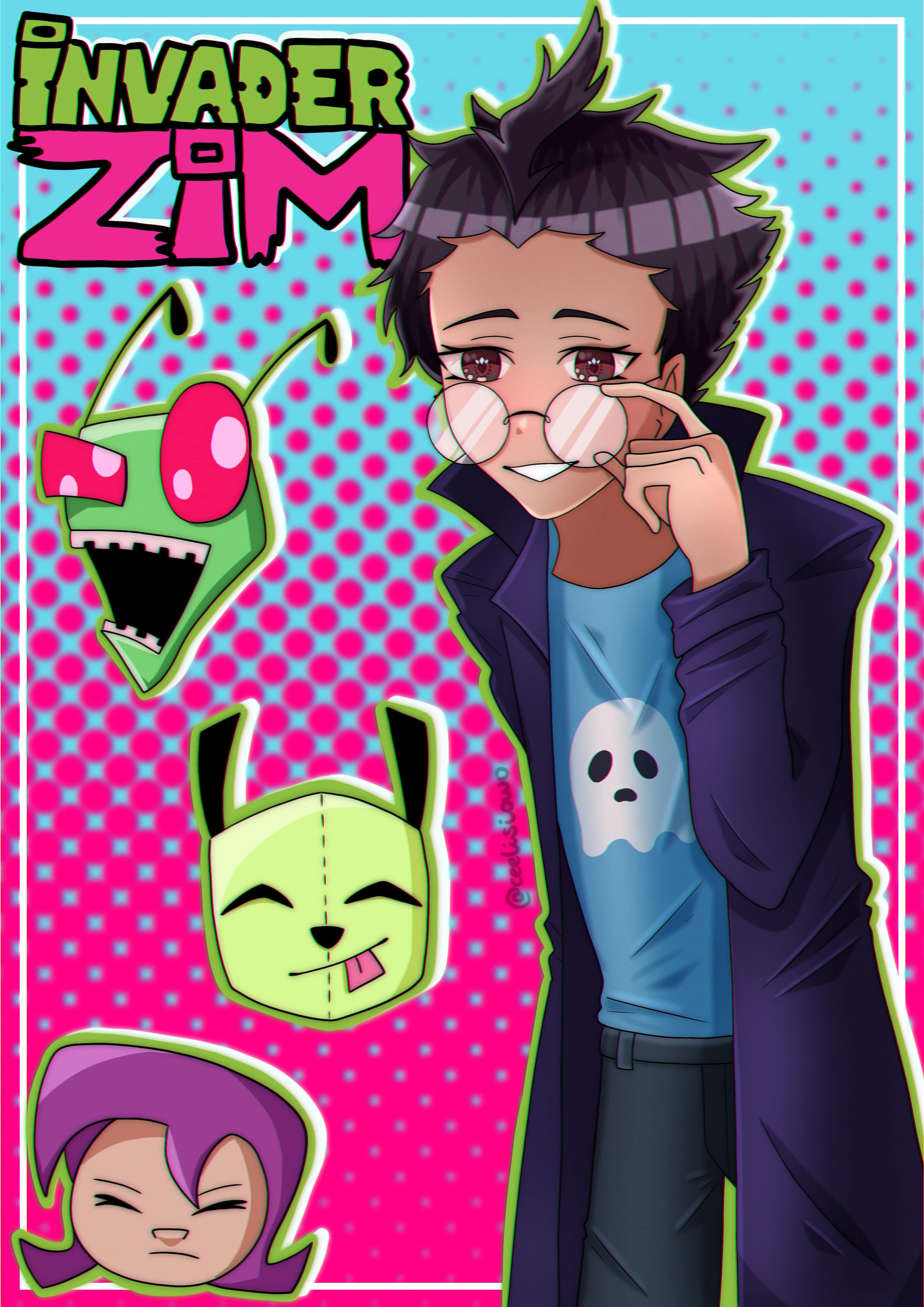 Digital drawing of Dib and co.