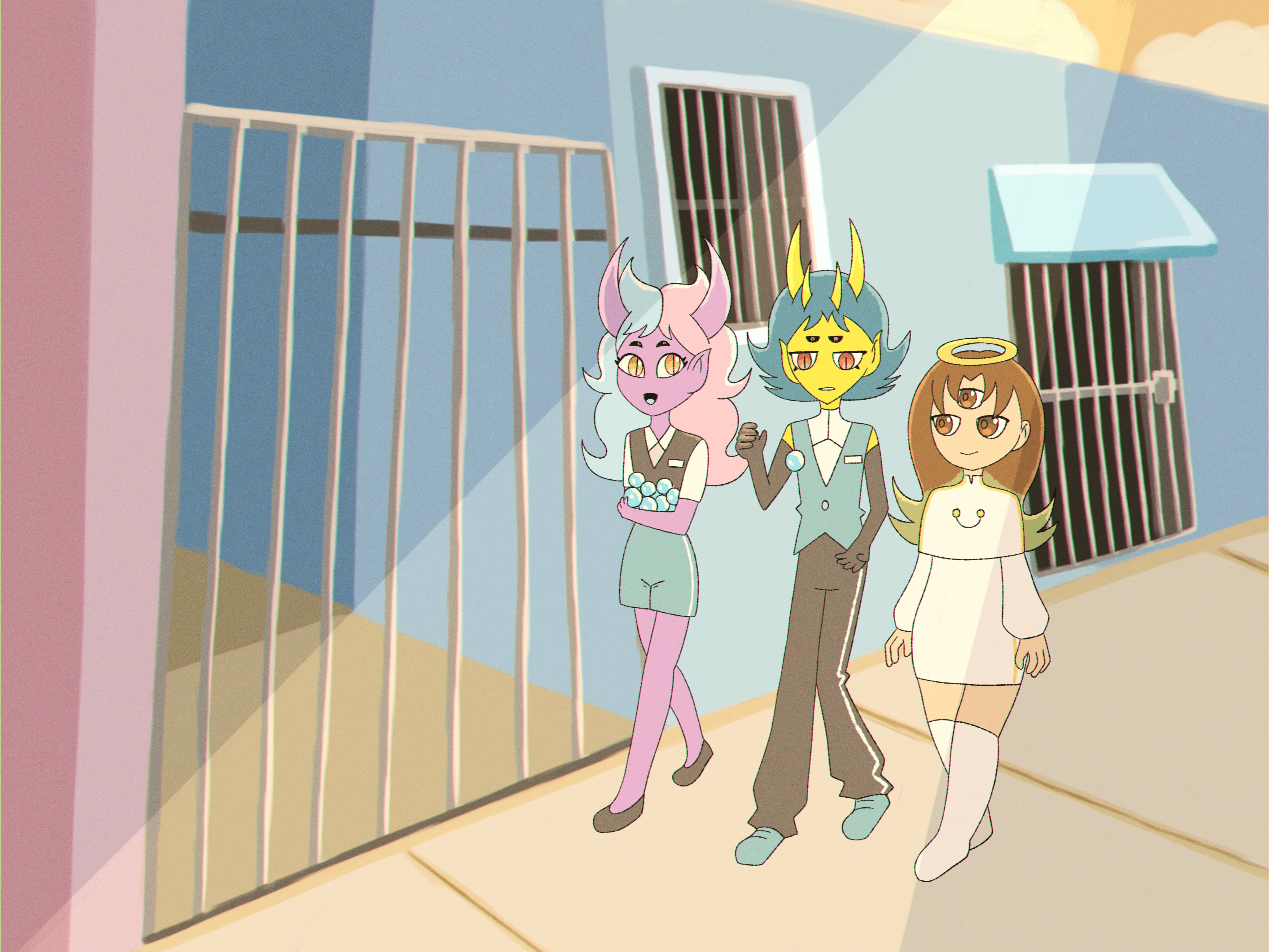 Gaki, Lex and Cinamomo collecting souls.